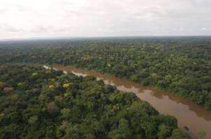 Flyfoto av elva Kongo.